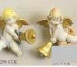 ANGELI CON CAMPANA 7cm     1pz DA APPENDERE   tipo porcellana - FON296-7
