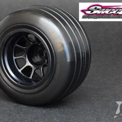 Gomme F1 posteriori 1/10 Soft Invernali incollate su cerchi Sweep Racing - SW-F1RV5G-28R