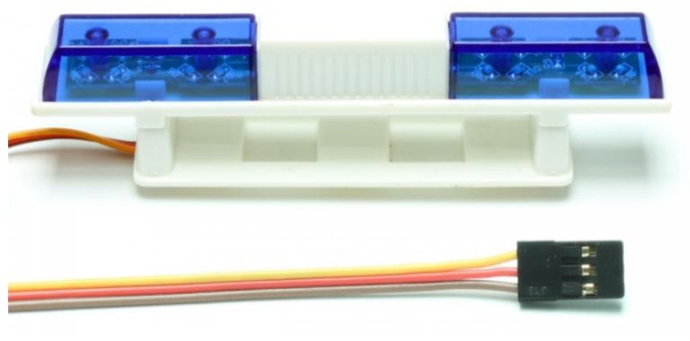 LED blu lampeggianti Polizia con cambio effetti tramite terzo canale - PCHC7227