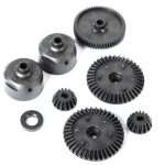 CASSE DIFFERENZIALI  NERE TT01 CON INGRANAGGI ANTER. + POSTER - TAM51004