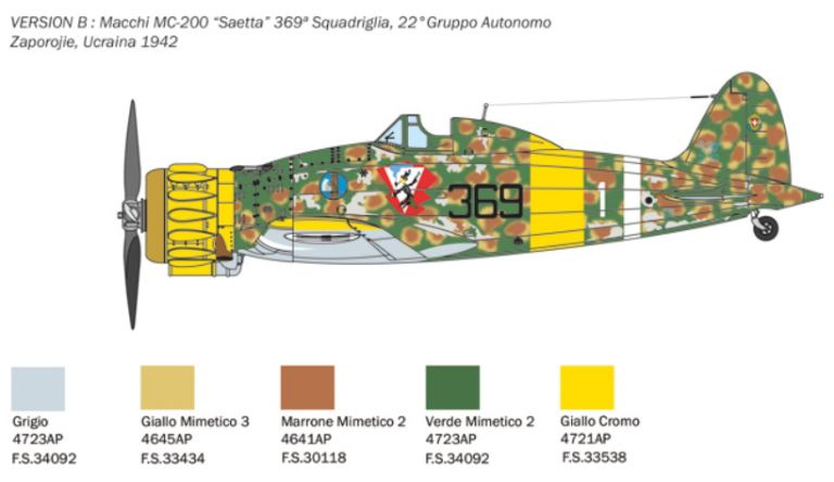 Macchi MC-200 Saetta 1/48 terzo stormo Ciampino 1941 - ITA2815 - immagine 4