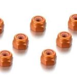Dadi autobloccanti M3 orange in alluminio 10pz - HUD296530-O