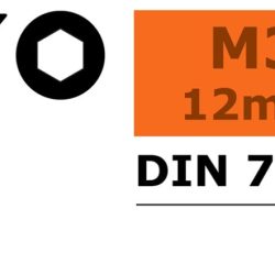 Viti testa svasata a brugola 3x12mm 10pz in acciaio - SUGF-0101-004