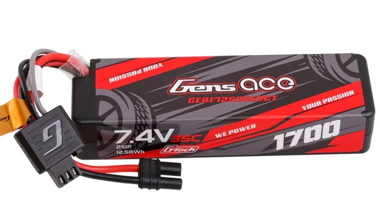 LiPo ARRMA Grom 2s 7,4v 1700mAh 35C EC2 Hardcase 95gr 100x30x20mm – GEN172S35E2GT