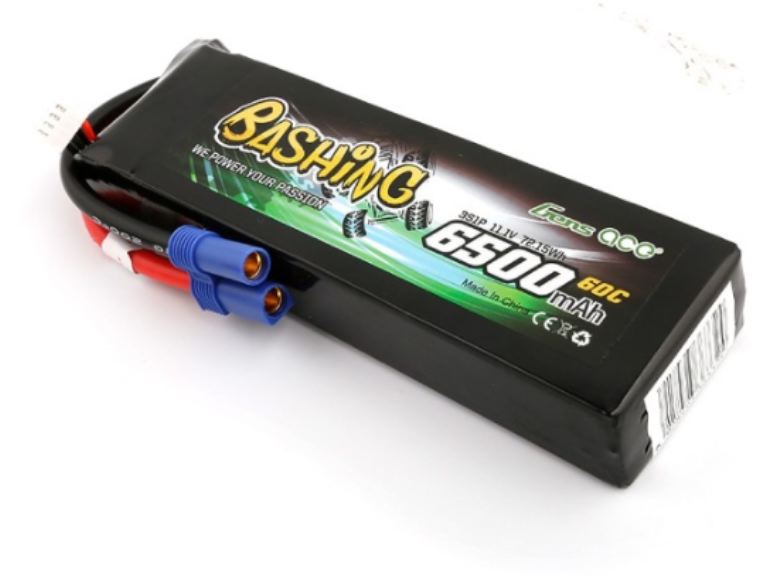 LiPo BASHING 11,1v 6500mAh 60C 3s EC5 GENS ACE - GENB60C65003S