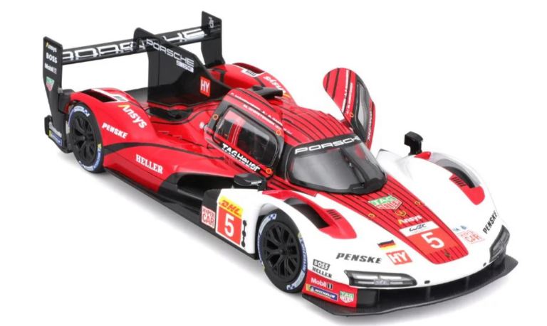 Porsche 963 bianca e rossa n5 1/24 24h LeMans - BUR18-28022 - immagine 7