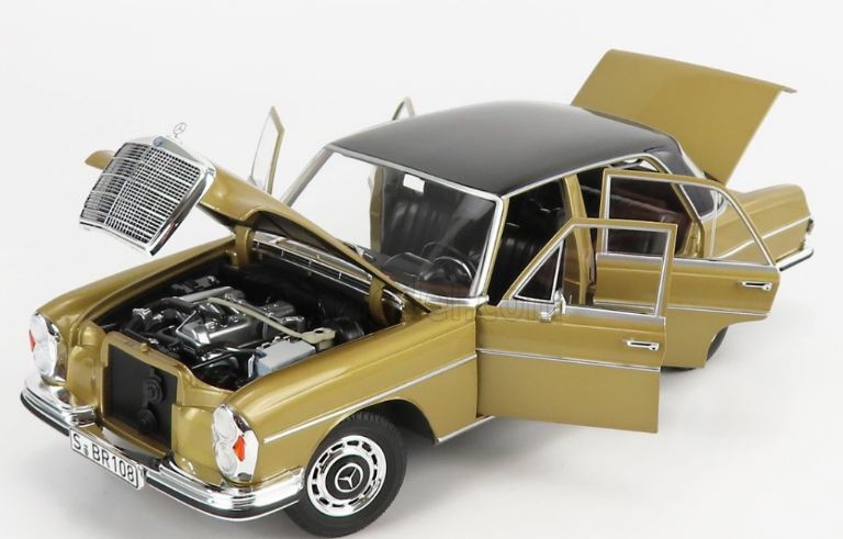 Mercedes S-Class 280SE W108 1968 1/18 Tunis Beige e nera - SOLNORB040680 - immagine 6