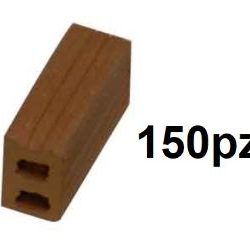 2200 Mattoncini Rossi forato doppio 150pz scala 1/20 - NOCAS22000