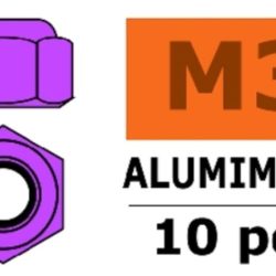 Dadi autoblocanti viola M3 10pz - SUGF-0400-032