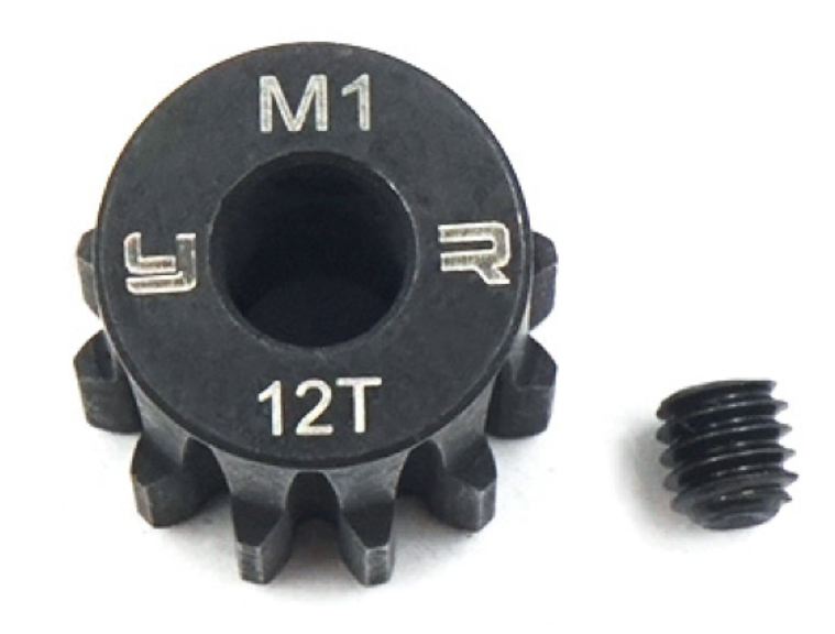 Pignone in acciaio 12T modulo 1 foro da 5mm - GPEDMG-10002