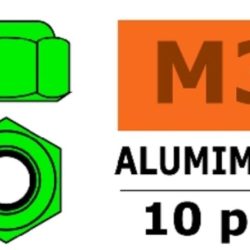 Dadi autoblocanti verdi M3 10pz - SUGF-0400-031