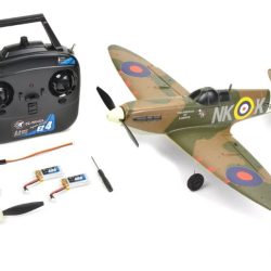 Mini Spitfire MK II Tan e verde 450mm completo di tutto con 2 LiPo - SU-EZ-025