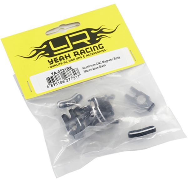 SUPPORTI CARROZZERIA MAGNETICI NERI REGOLABILI IN ERGAL 2pz - GPEDYA-0531BK - immagine 2