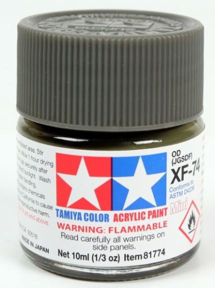 Colore acrilico XF-74 Olivedrab(Jgsdf) 1pz da 10ml opaco - TAM81774-1PZ
