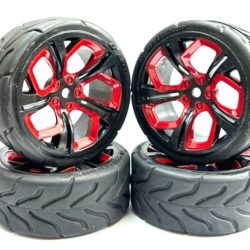 Gomme incollate su cerchi DEVIL 4pz 1/10 radiali da 26mm - TXXEZRL3043