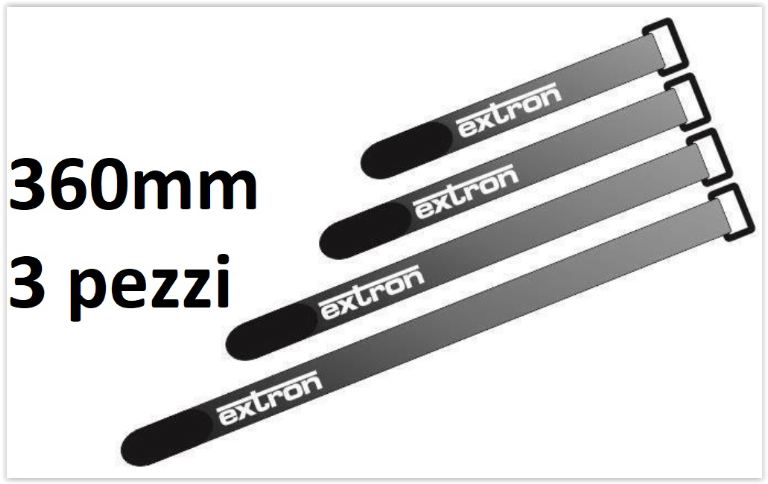 Cinghie in velcro con occhiello 360mm 3pz - PCHX6669