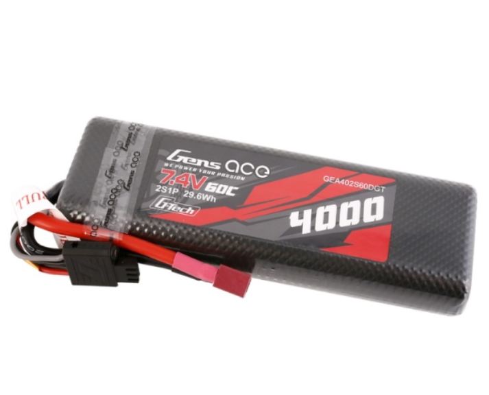 LiPo Stick pack 7,4v 4000mAh 60C Deans Hardcase Gens Ace - GEN402S60DGT - immagine 3