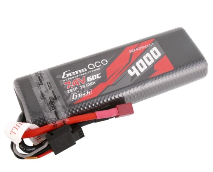 LiPo Stick pack 7,4v 4000mAh 60C Deans Hardcase Gens Ace - GEN402S60DGT