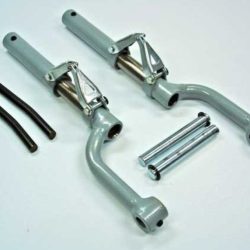 Gambe carrello in metallo ammortizzate 125mm in scala - PCHC3031