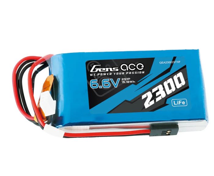 LiFe TX 2s 6,6v 2300mAh per Futaba 79x41x16mm carica max 0.5C – GEN23002STXF