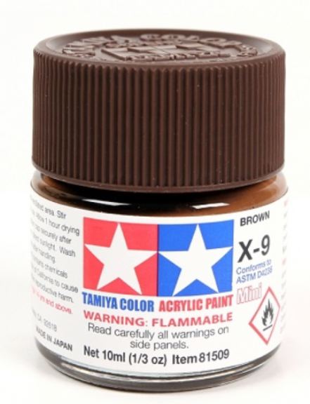 Colore acrilico X-9 Brown 1pz da 10ml lucido - TAM81509-1PZ