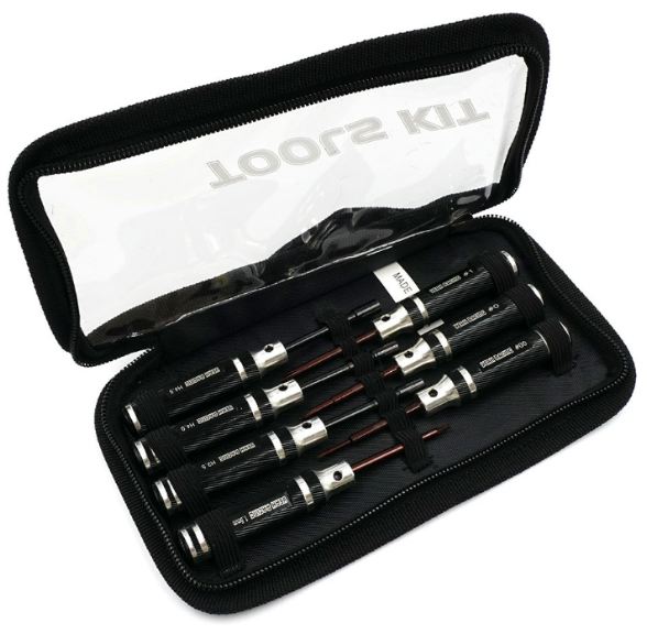 Set di 7 attrezzi per Mini-Z chiavi a tubo,brugola da 1,5mm e Philips - GPEDYT-0210