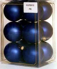 CUBO SFERE OPACHE 70mm    12pz COLORE BLU      SFERE PLASTICA - YSCU7012PB