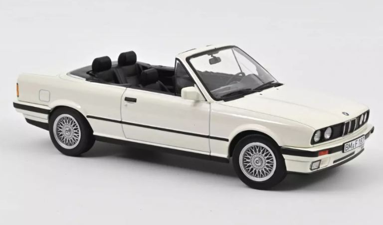 BMW serie 3 325i (E30) cabriolet 1991 1/18 bianca - SOLNOR183213