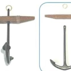 ANCORA CON CEPPO 2pz   42x65mm SCALA 1/80 - M42561