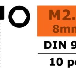 VITI TESTA ESAGONALE   2,5x8mm 10pz IN ACCIAIO - SUGF-0100-009