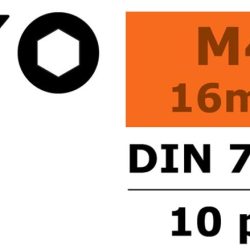 Viti testa svasata a brugola 4x16mm 10pz in acciaio - SUGF-0101-013