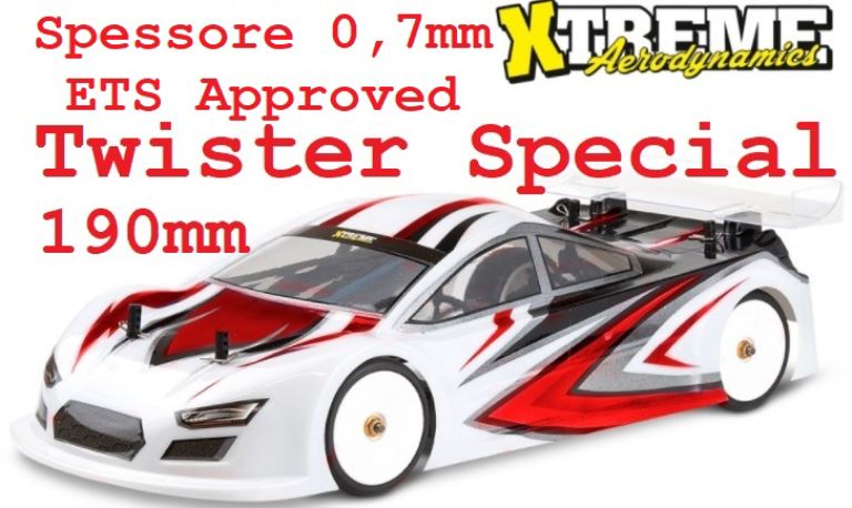 Carrozzeria Twister Special ETS 0,7mm 190mm omologata ETS trasparente - MTXMTB0415-07