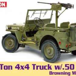 Willys Jeep 1/4-Ton 4x4 Truck W/M2 .50-Cal Machine scala 1/6 - ITADR75052
