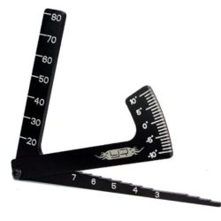 MISURATORE CAMBER NERO 1/10 ED ALTEZZA TELAIO IN METALLO - GPEDYT-0056BK
