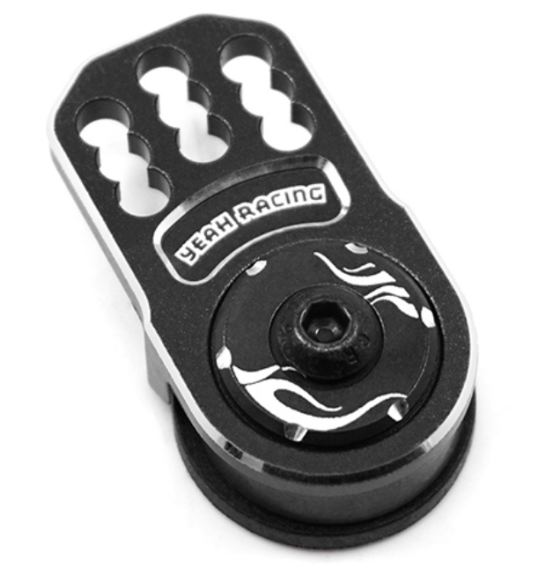 SALVASERVO IN ALLUMINIO NERO PER FUTABA 25T E SANWA 23T - GPEDYA-0557BK