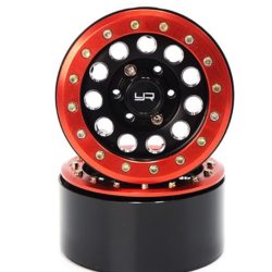 Cerchi Beadlock Rossi 1.9  1/10 2pz Per Scaler In Alluminio - GPEDWL-0117RD