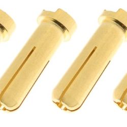 CONNETTORI DORATI 5mm A 90° 4pz MASCHI - SUGF-1000-014