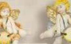 ANGELI VOLANTI 7cm 1pz CON TAMBURINO TIPO PORCELLANA - FON796-7