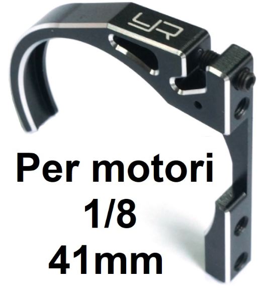 Supporto nero per motori 1/8 41mm per ventole da 30 o 40mm - GPEDYA-0569BK