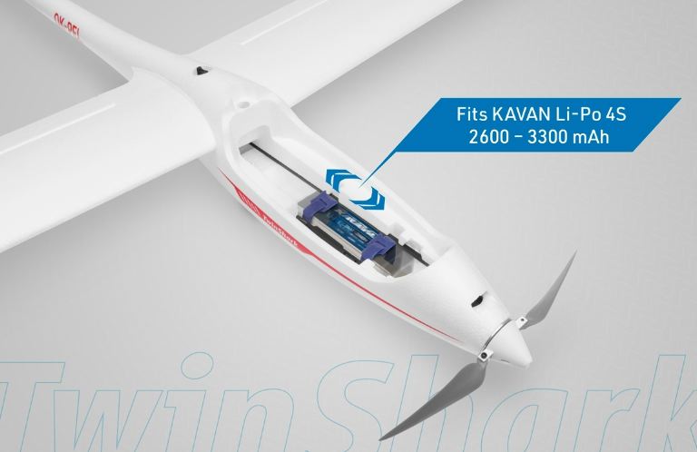 KAVAN moto aliante 304TS TwinShark 2700mm ARF - PELKAV02-8077 - immagine 4