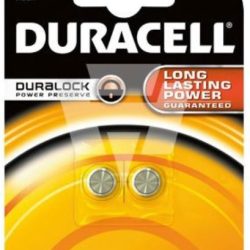 BLISTER 2 PILE A BOTTONE  LR44 AlMn 1,5v 105mAh DURACELL - SAN101797