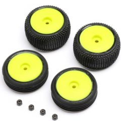 Micro-B cerchi gialli con gomme e dadi 4pz - HORLOS-1762