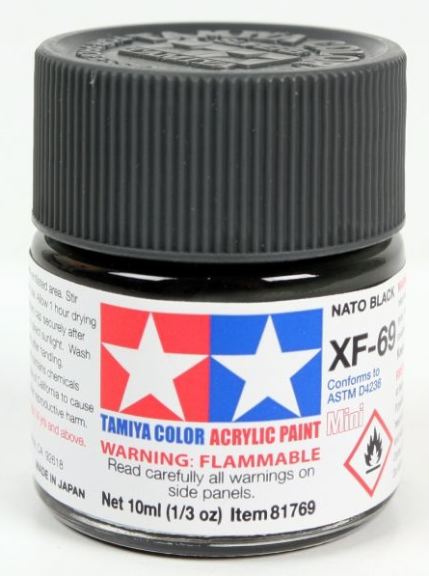 Colore acrilico XF-69 Nato Black 1pz da 10ml opaco - TAM81769-1PZ