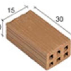 Mattoncini Rossi in ceramica 100pz - NOCAS21001