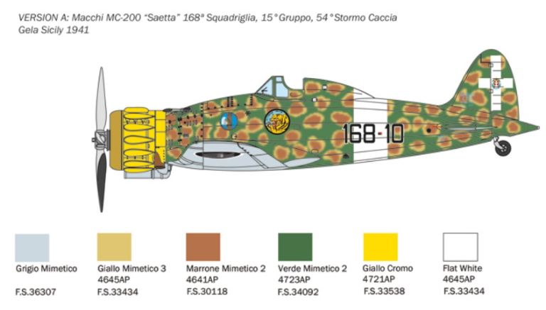 Macchi MC-200 Saetta 1/48 terzo stormo Ciampino 1941 - ITA2815 - immagine 3