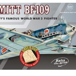 MESSERSCHMITT BF109 63cm  1/16 BALSA KIT PER VOLO LIBERO - RADGUI401LC