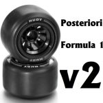 Gomme Hudy v2 posteriori F1 2pz incollate su cerchi - HUD803082