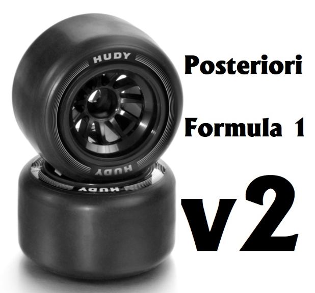 Gomme Hudy v2 posteriori F1 2pz incollate su cerchi - HUD803082