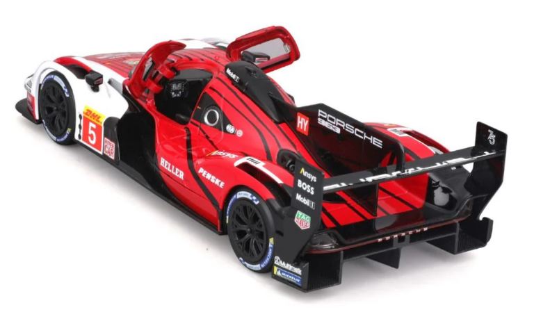 Porsche 963 bianca e rossa n5 1/24 24h LeMans - BUR18-28022 - immagine 5