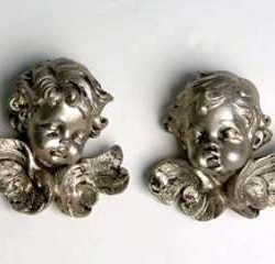 TESTE DI ANGELI 11cm       1pz ARGENTO - FON67-8ARG